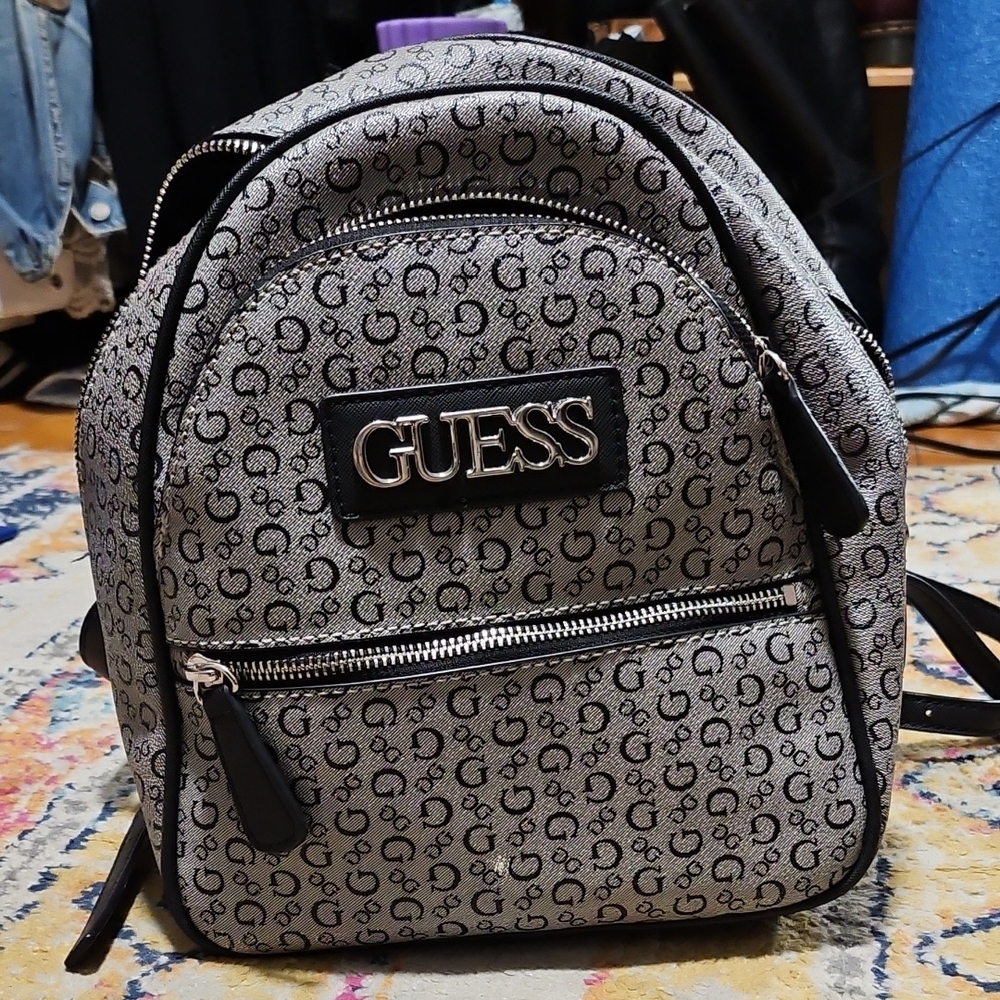 Guess Gray and Black Backpack